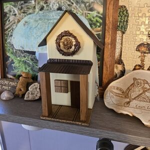 CottageCore Rustic Bird House Made In KY Tornado Damage Reclaimed Materials
